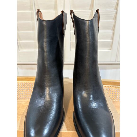 Sarto By Franco Sarto A-Germaine Ankle Boot Black Leather Size 11 Sleek Western - Picture 6 of 12